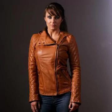 Casual Leather Jacket Womens