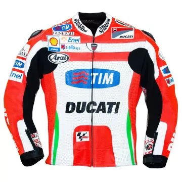 cowhide leather motorcycle racing jacket
