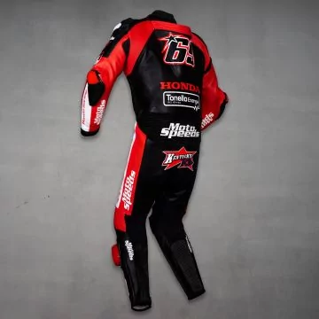 Nicky Hayden WSBK Test Invernale Tuta Moto Honda 2015 vista posteriore laterale