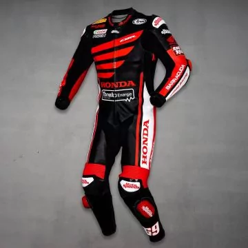 Nicky Hayden WSBK Test Invernale Tuta Moto Honda 2015 Vista a sinistra