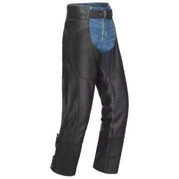 cowhide leather chaps with zipper