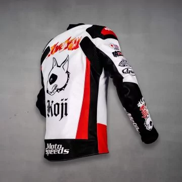 Noriyuki Haga Ducati Retro Leather Jacket WSBK 2004