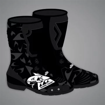 Bottes de course noires assorties style Pedro Acosta