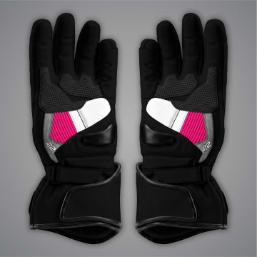 Guantes de motocicleta rosas y negros Alex Lowes SBK 2023
