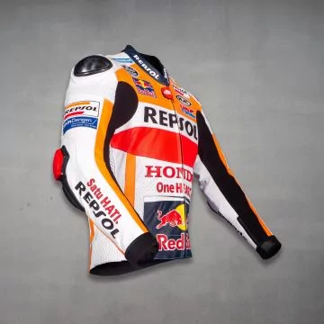 Pol Espargaro Honda Repsol 2021 replikajakke, sett fra høyre