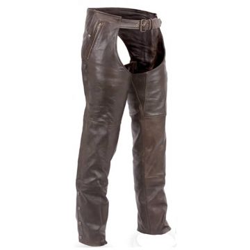 Cuir de moto premium chap marron