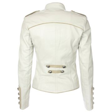 Weisse Lederjacke Damen