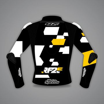 Raul Fernandez Black Leather Riding Jacket Aprilia WT 2022