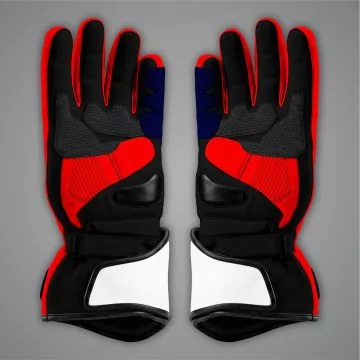Maverick Vinales Red Biker Gloves MotoGP 2023