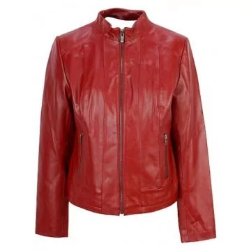 Red Leather Jacket for Women - Leather Jackets | Shop