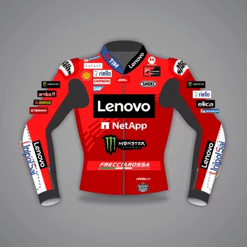 Veste de moto en cuir rouge