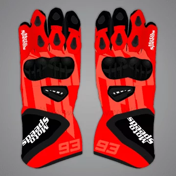Marc Marquez Red Motorcycle Leathers Winter Test 2024