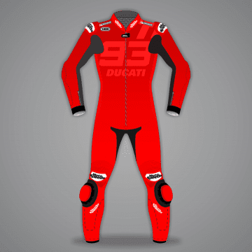 Macacão de Moto Vermelho do Marc Marquez Teste de Inverno 2024