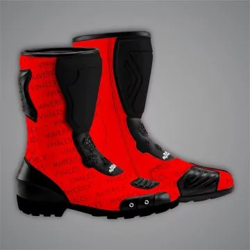 Bottes de course rouges assorties Maverick Vinales