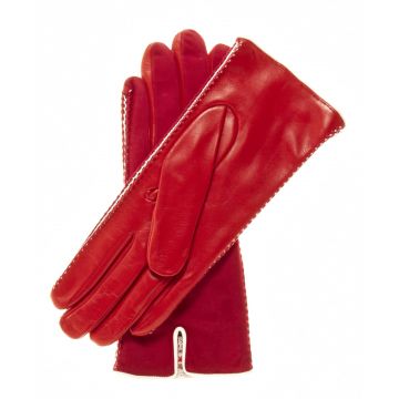 Women’s Red Suede Leather Gloves