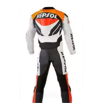 Repsol Honda MotoGP 2019 leather race suit, back view