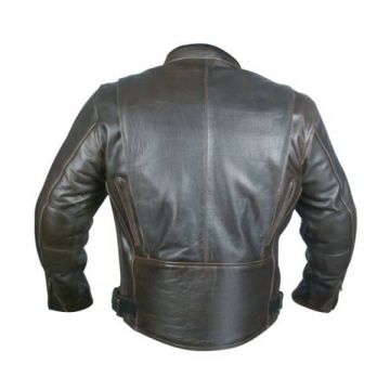 Retro braune Lederjacke