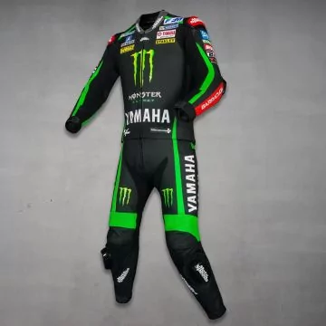 Johann Zarco 2017 Yamaha replika skinndrakt, detalj fra venstre side