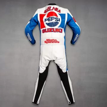 Rob McElnea Pepsi Suzuki race suit, back view