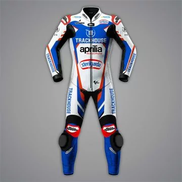 Aprilia race suit inspired by Raul Fernandez MotoGP 2024, front view