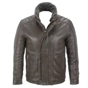 removable shearling collar leather jacket