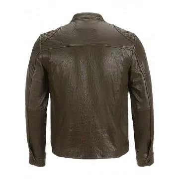 men's brown biker leather jacket - biker jacket | Shop