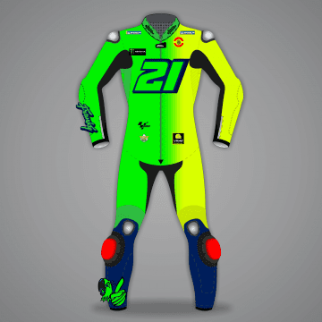 traje de cuero de motocicleta