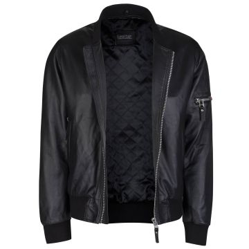 Herren schwarze Bomberjacke