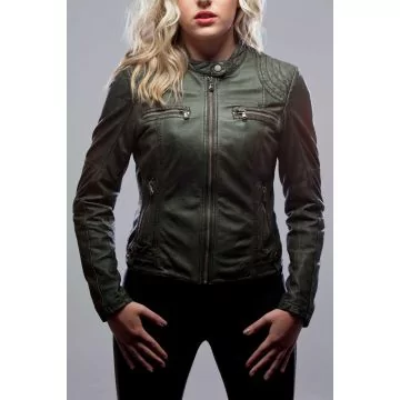 Sassy Short Leather Jacket Women