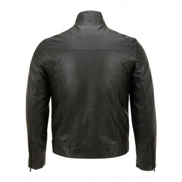 Fashion Herrebikerjakke i lær