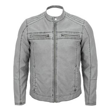 ジャケット・アウター vintage grey leather motor cycle coat 50s Harley Davidson Travel Mate Vintage Leather Jacket Steerhide