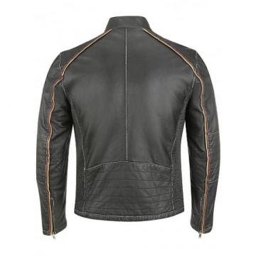 Herren Leder Freizeitjacke