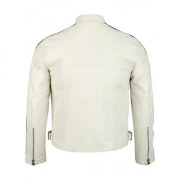 Chaqueta de Cuero Blanca para Hombre