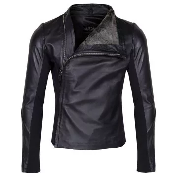 men's black fur lined jacket