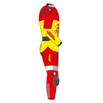 Spain Rounded Flag Riding Leathers Motorcycle