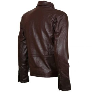 Robert Scott Spartan Lederjacke Braun Herren