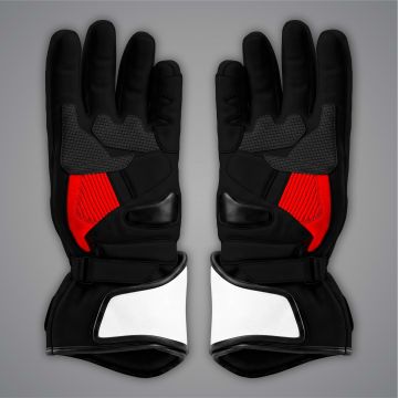 Supermoto leather racing gloves Francesco Bagnaia MotoGP 2025 full-grain