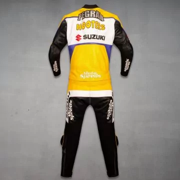 Cuirs réplique Larry Pegram Suzuki AMA 2007, vue de dos
