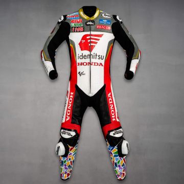 Takaaki Nakagami Leder Rennanzug Motorrad MotoGP 2022