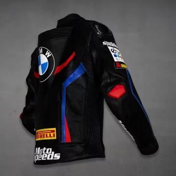 Bmw Black Leather Biker Jacket