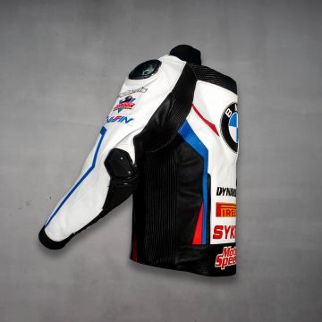 Tom Sykes BMW Motorrad Leather Jacket WSBK 2020 left back view