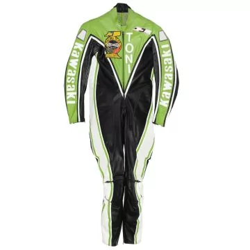 kawasaki gp 1982 leather race suit