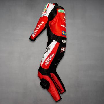 motorrad leder bekleidung Troy Bayliss Ducati WSBK 2001 linke Seitenansicht