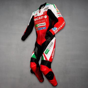 motorrad leder bekleidung Troy Bayliss Ducati WSBK 2001 Seitenansicht