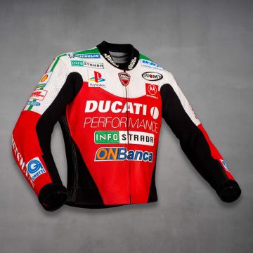 Troy Bayliss Vintage Ducati Leather Jacket WSBK 2001 right view