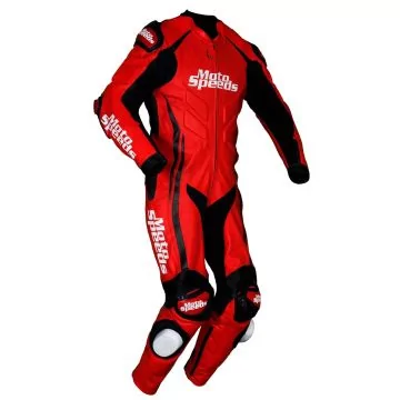 mono de moto en cuero para hombre