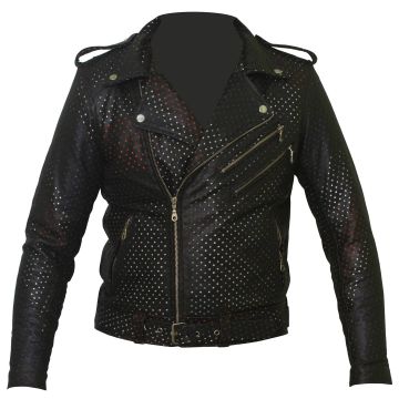 Giacca Estiva Uomo in Pelle Perforata Union Jack