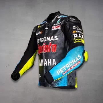 Jaqueta de corrida réplica Petronas Yamaha 2021, vista esquerda