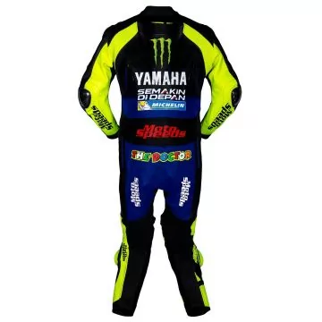 Monster Yamaha style 2019 leather race suit, back view