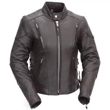 Lace Leather Vintage Motorcycle Jacket
